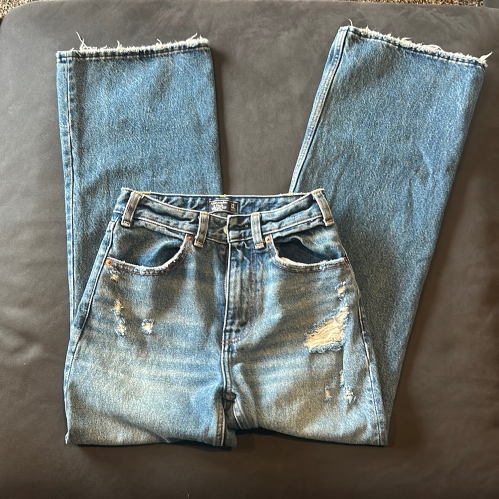 Abercrombie Annie high rise wide leg jeans